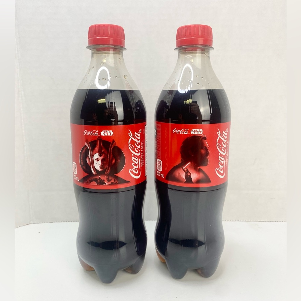 2025 Star Wars Coca Cola Limited Edition Bottle Obi Wan Kenobi Queen Amidala